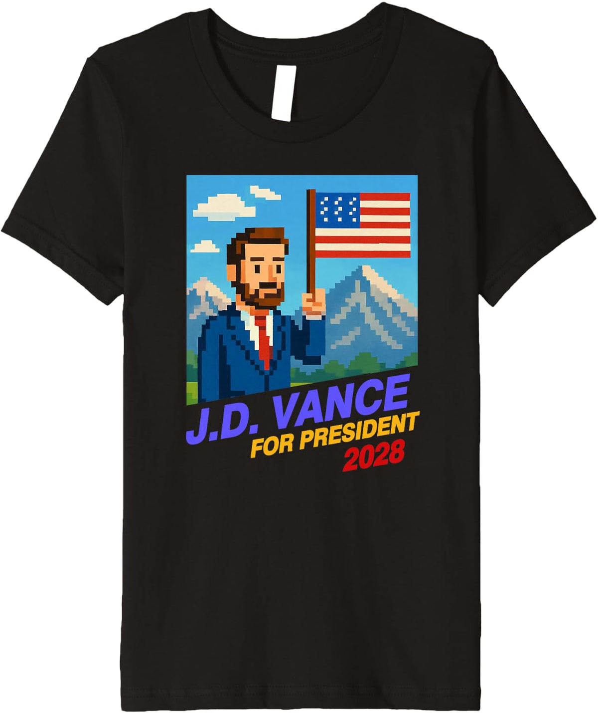 JD Vance 2028 for President Retro Campaign 8 Bit Funny 2