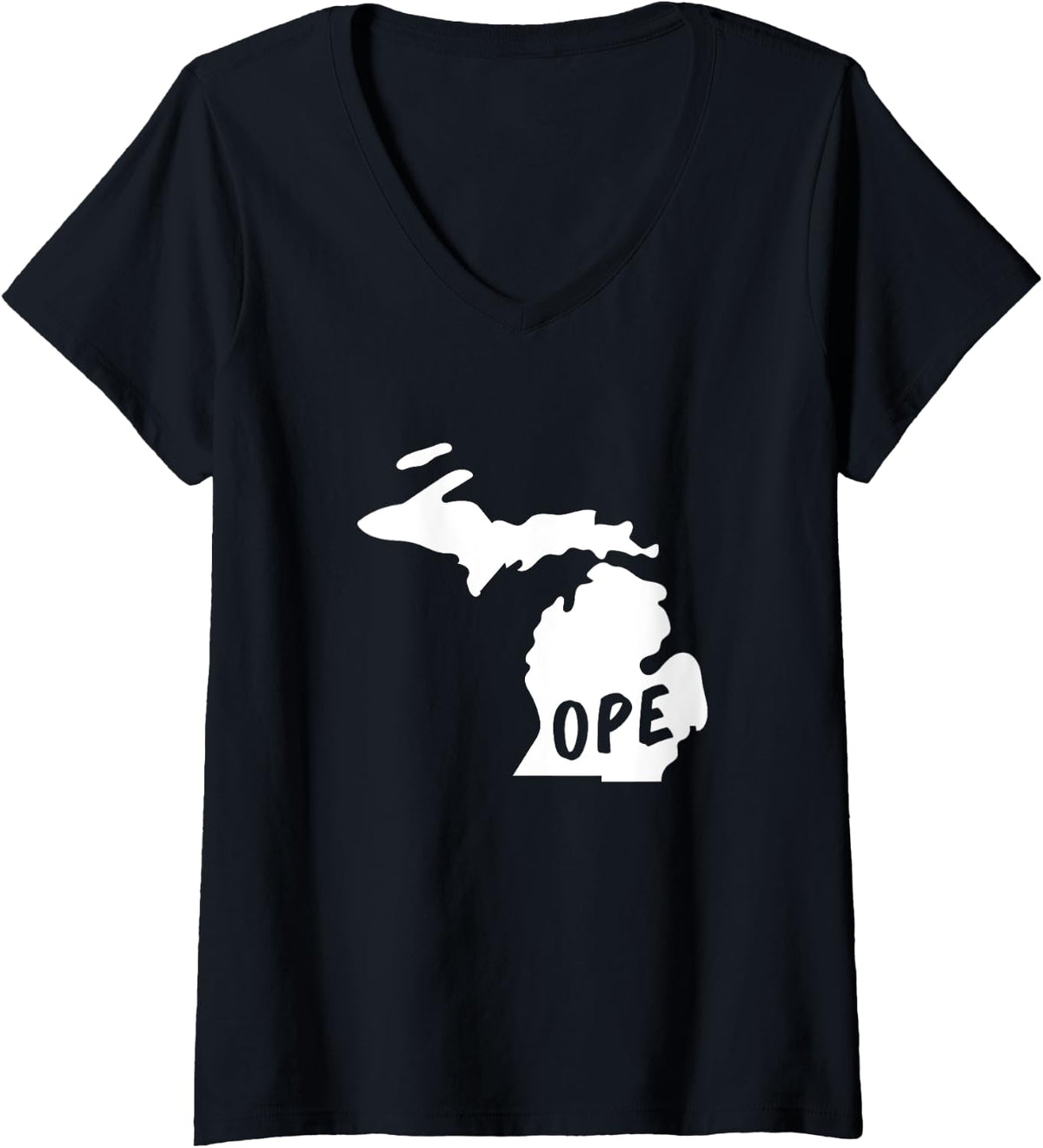 Womens Ope Michigan Funny Midwest V Neck