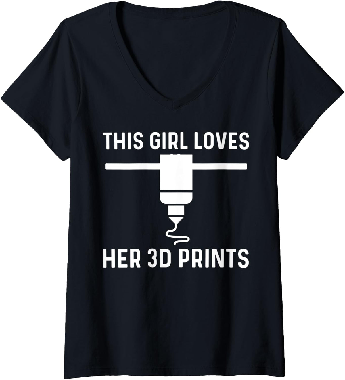 Womens Funny 3d Printing Designs Girls Kids Printer Enthusiasts V Neck Apparel Premium Print 3