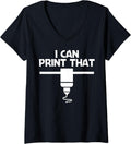 Womens Funny 3d Printing Designs Men Women Printer Enthusiasts V Neck Apparel Premium Print 3