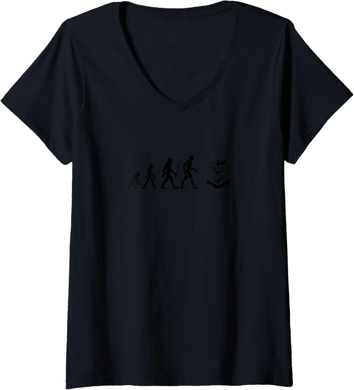 Womens 3d Printer Accessories Evolution Chart V Neck Apparel Gift Ready