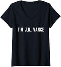 Womens I m JD Vance Halloween Costume Party Trick or Treat V Neck