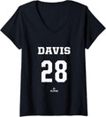 Womens JD Davis 28 MLBPA New York Baseball Player Bubbles V 4