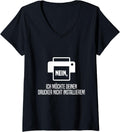 Womens Printer Installation Computer System For Itler V Neck Apparel Premium Print