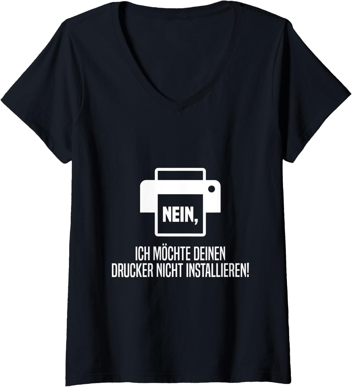 Womens Printer Installation Computer System For Itler V Neck Apparel Minimal Style