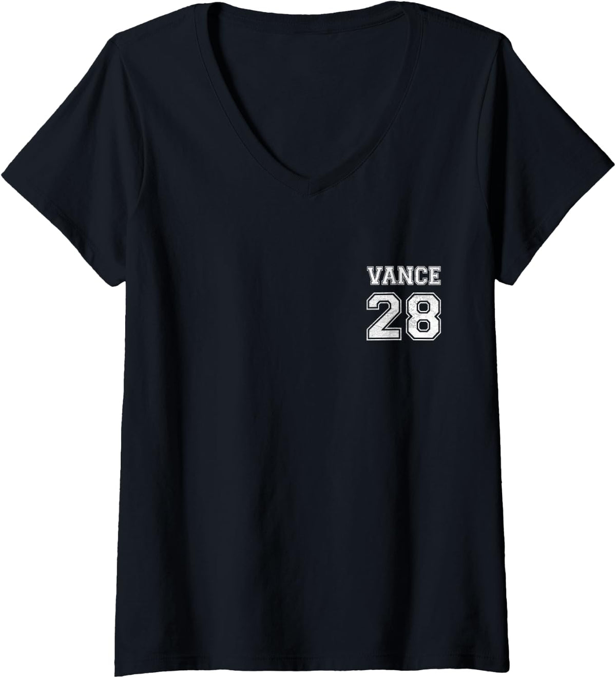 Womens JD Vance 2028 for President Vintage Varsity Pocket V Neck