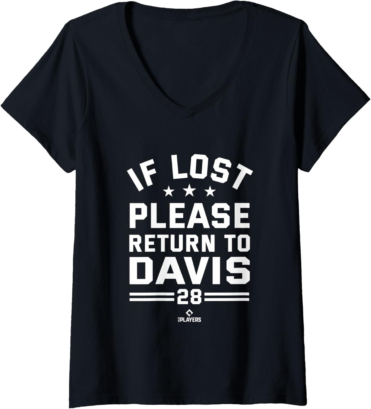 Womens Lost Return to JD Davis Funny Baseball Player V Neck