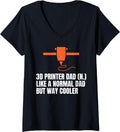Womens 3d Printing Dad Definition Fathers Day Printer V Neck Apparel Premium Print