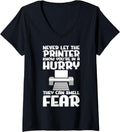 Womens Never Let The Printer Know You Re In A Hurry Funny Meme Joke V Neck Apparel Premium Print