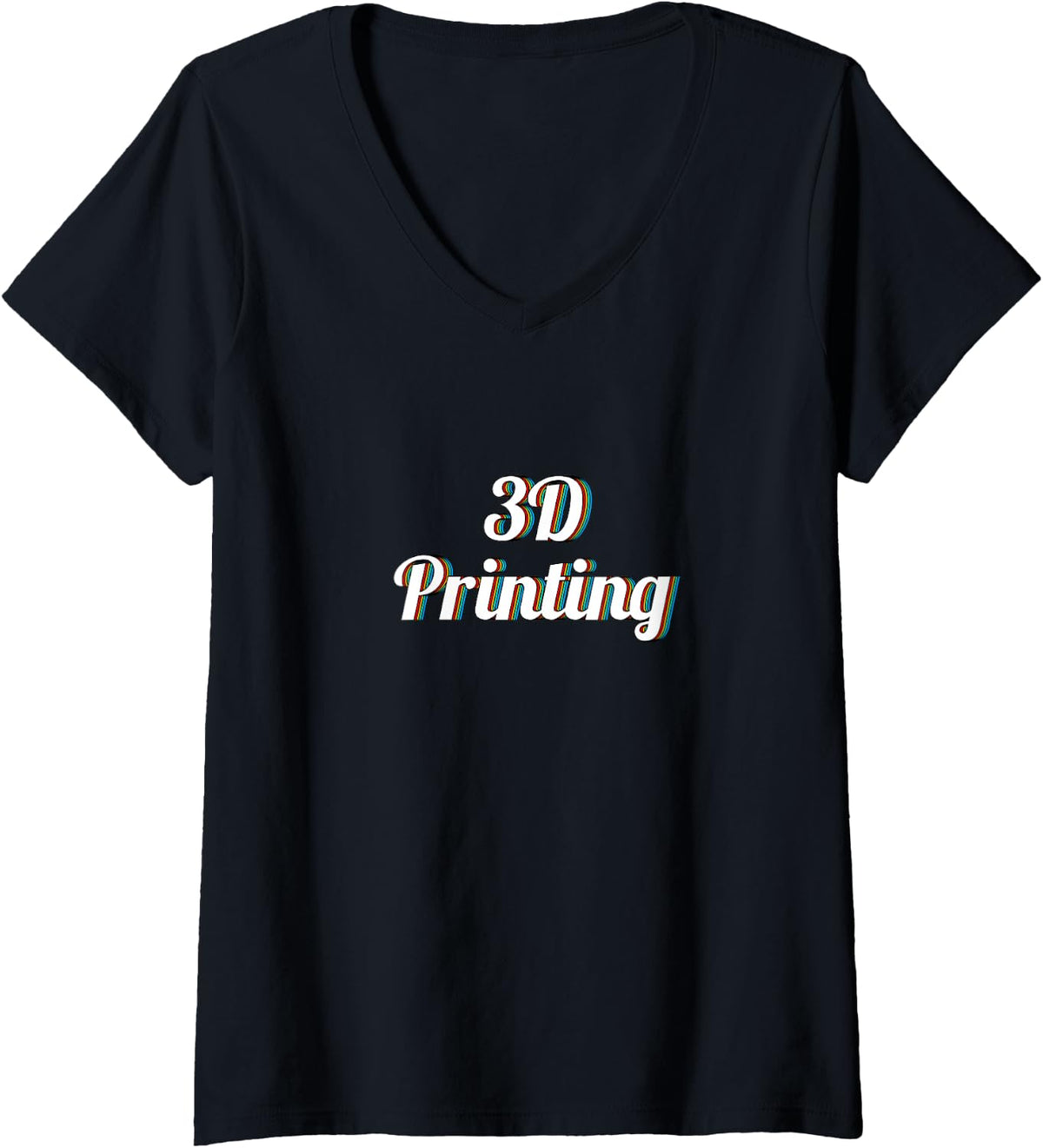 Womens Cool 3d Printing Machine Printer V Neck Apparel US Trend