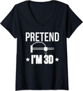 Womens Pretend Im 3d Printer Printing V Neck Apparel US Trend