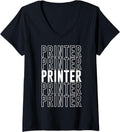 Womens Printer V Neck Apparel Gift Ready