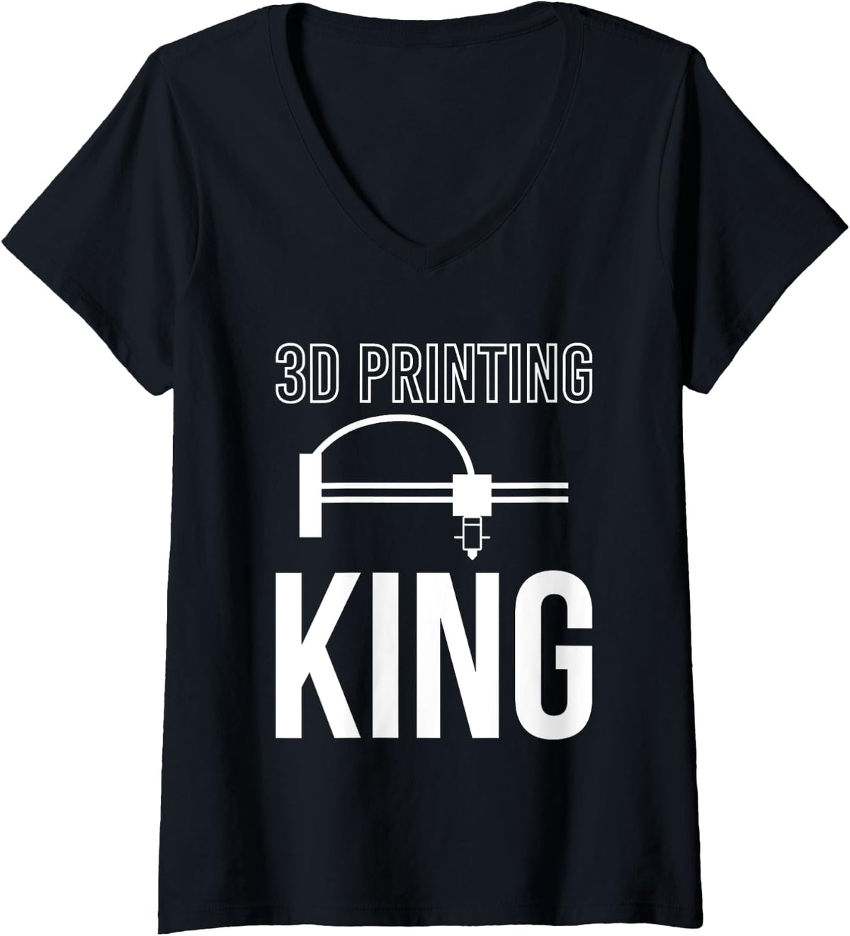 Womens 3d Printing King Printer V Neck Apparel US Trend