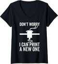 Womens 3d Printer Funny Printing Geeks V Neck Apparel Minimal Style