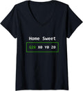 Womens Home Sweet 3d Printer G Code G28 X0 Y0 Z0 Joke Fun V Neck Apparel Everyday Wear