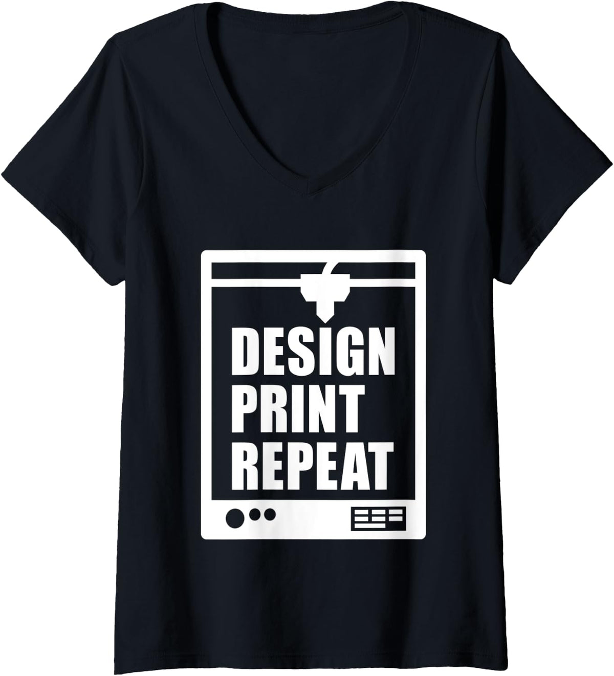 Womens Design Print Repeat 3d Printing Technology Engineer V Neck Apparel Clean Design