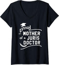 Womens Proud Mother Of Juris Doctor JD law School Graduate s Mom V Neck