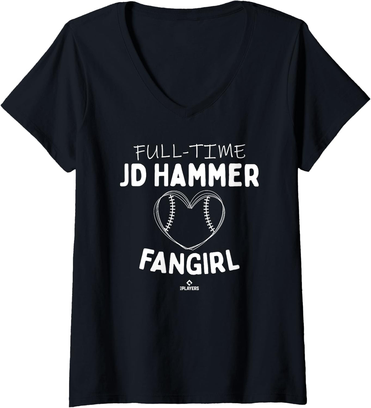 Womens Full time Fangirl JD Hammer Prospect Baseball Fan Gear V Neck