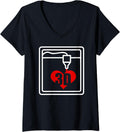 Womens Love 3d Printing Heart Filament Printer Tech Gifts V Neck Apparel Everyday Wear