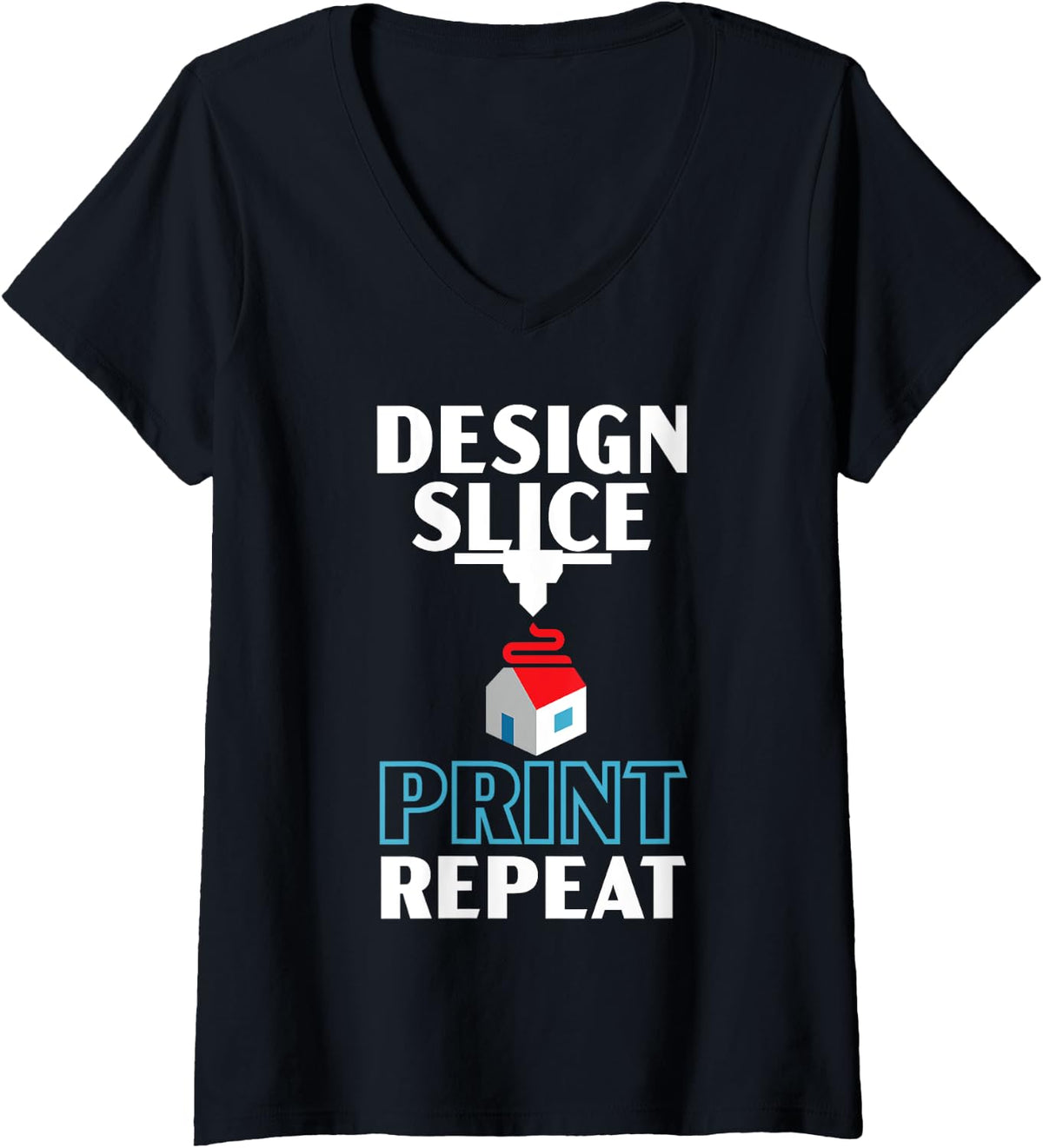 Womens Design Slice Print Repeat Machinist Cnc Programmer 3d V Neck Apparel Everyday Wear