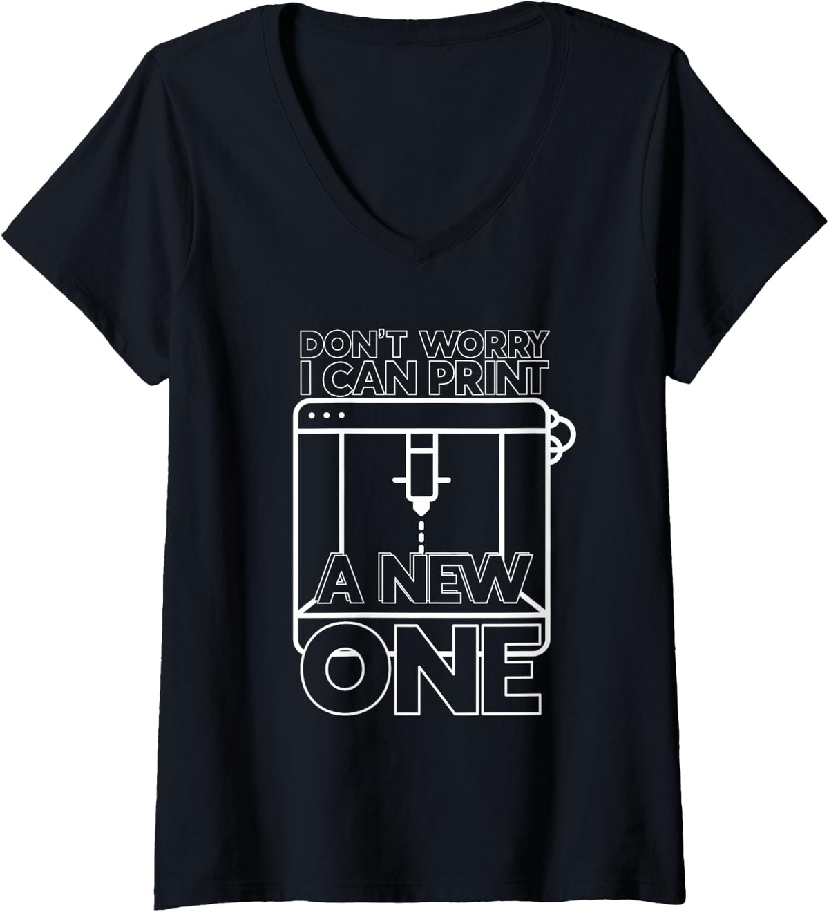 Funny 3d Printing Service Business Owner Printer Lovers V Neck Apparel Minimal Style