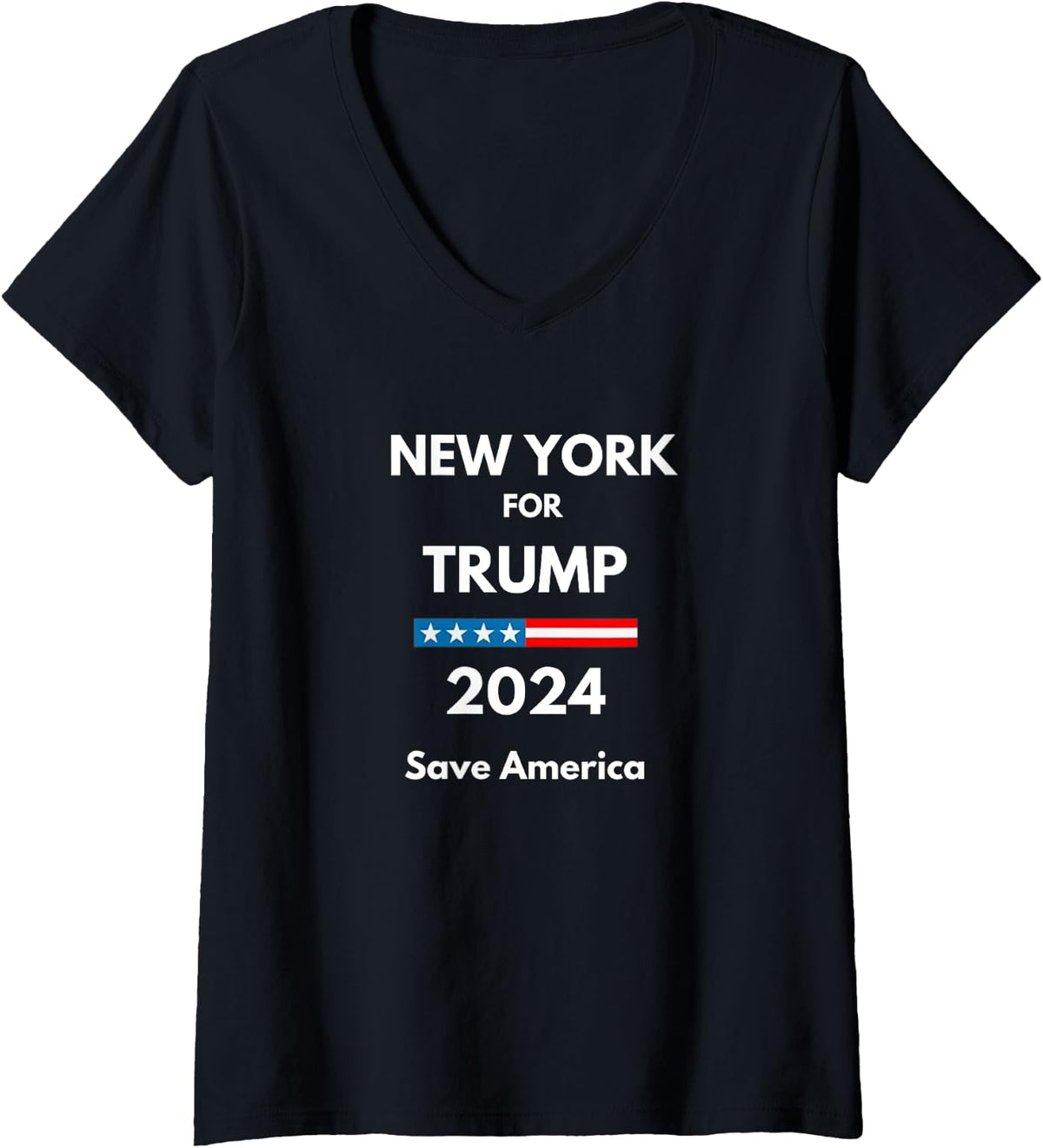 Womens New York for Trump 2024 President Election Republican V Neck