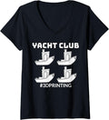 Benchy Yacht Club Funny Humor 3d Printing Enthusiast V Neck Apparel Clean Design
