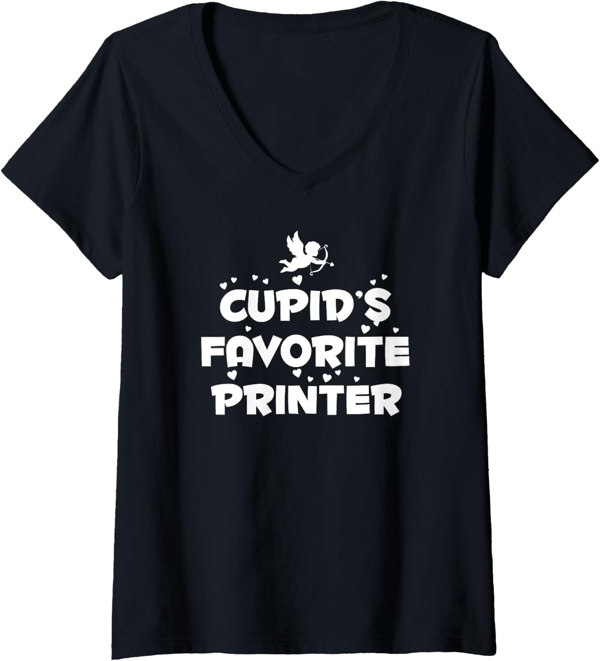 Cupid S Favorite Printer Funny Valentine Day V Neck Apparel Clean Design