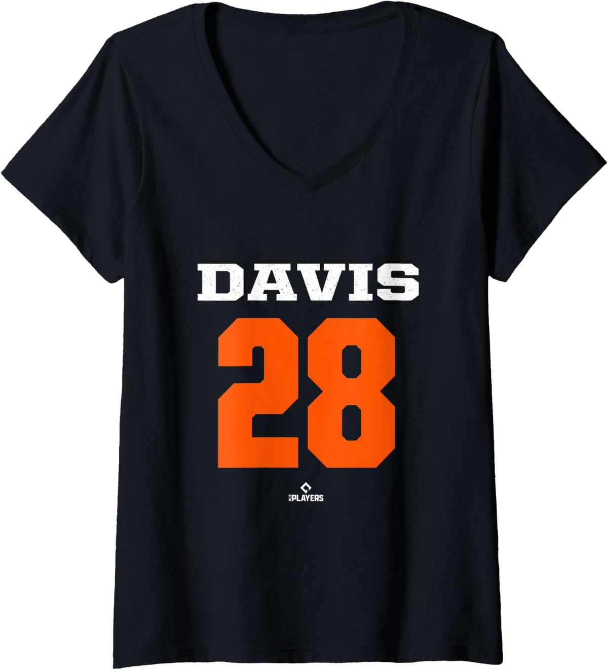 Womens JD Davis MLB Players New York Baseball Fans Sports V Neck