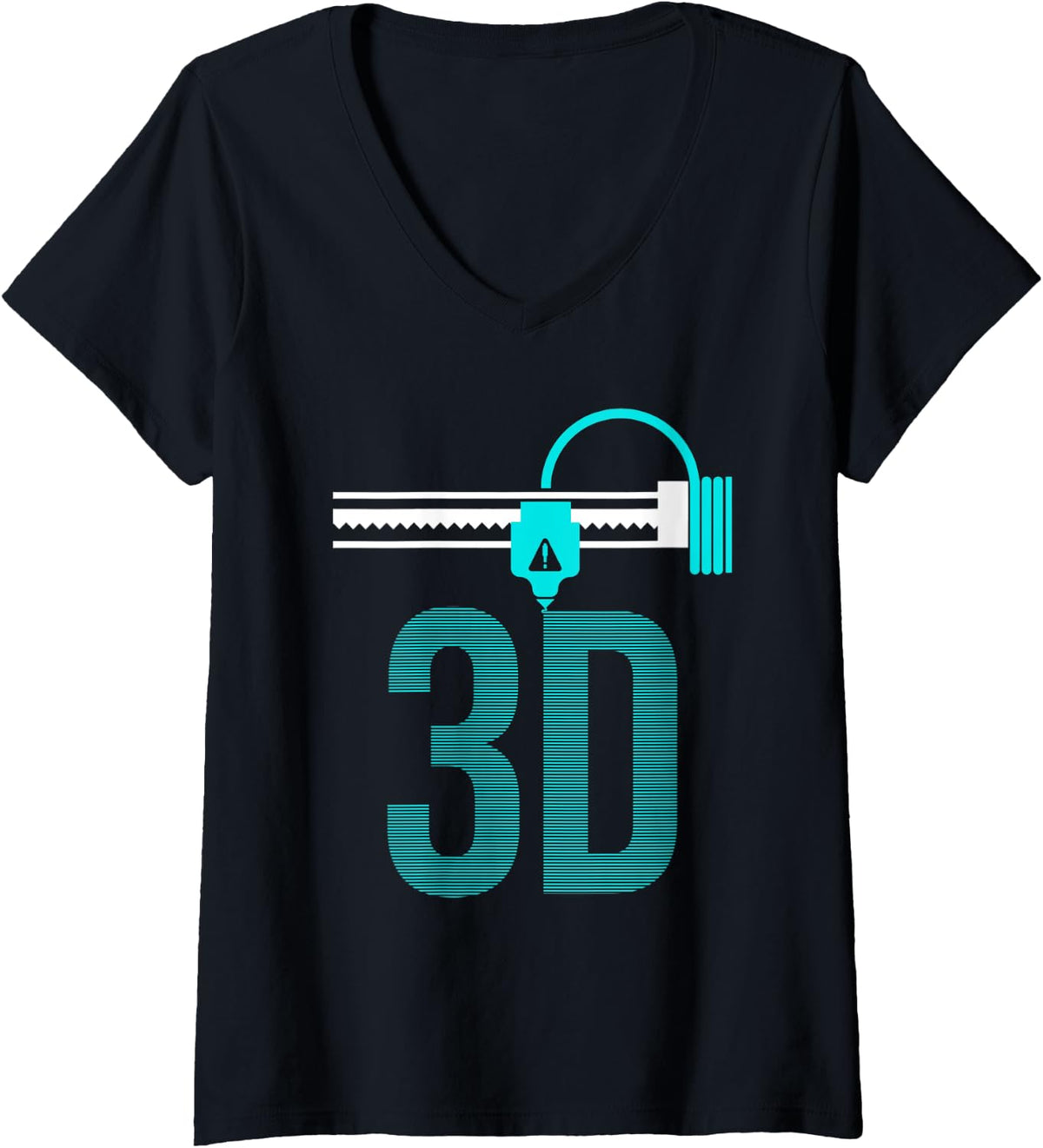 Womens Funny 3d Printer Design For Men Women Printing Lover V Neck Apparel Everyday Wear