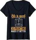 Womens 3d Printing Printer V Neck Apparel US Trend