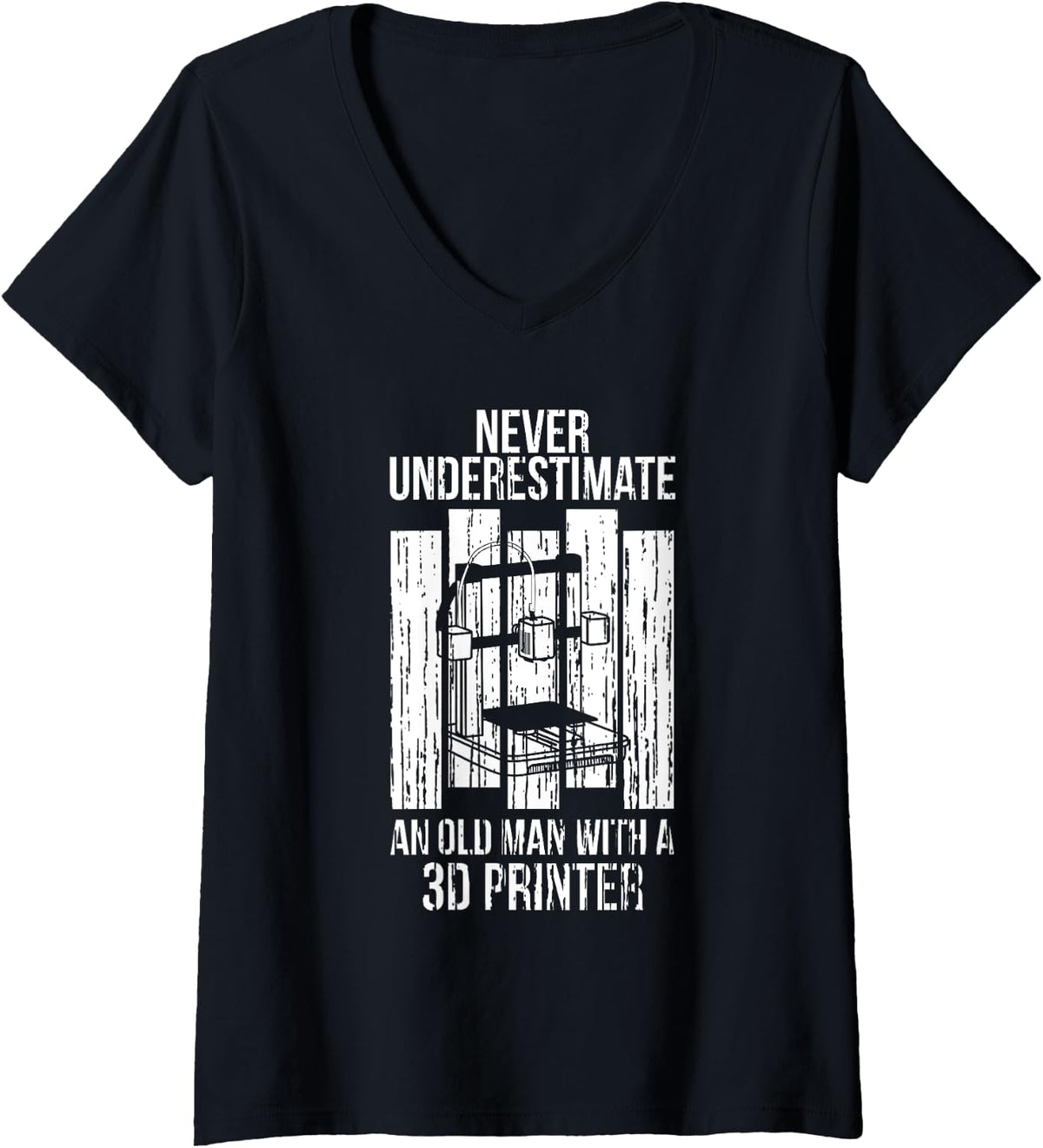 Womens Funny Grandpa 3d Printer Filament Printing Machine Lover Gag V Neck Apparel Premium Print 3