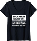 Womens 3d Printing Education Important Printer V Neck Apparel US Trend