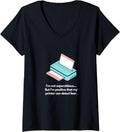 Womens I M Not Superstitious But My Printer Detects Fear V Neck Apparel Everyday Wear