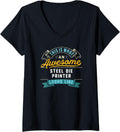 Womens Funny Steel Die Printer Shirt Awesome Job Occupation V Neck T Shirt Clean Design