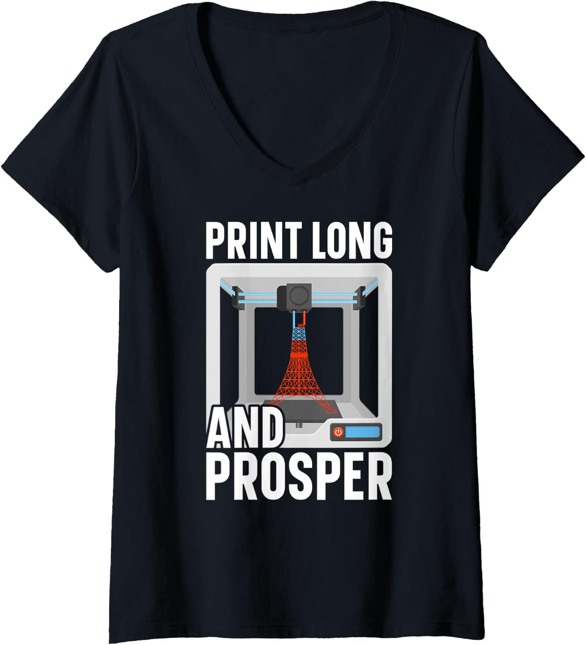 Womens Print I M Long And Prosper 3d Printer V Neck Apparel Minimal Style 2