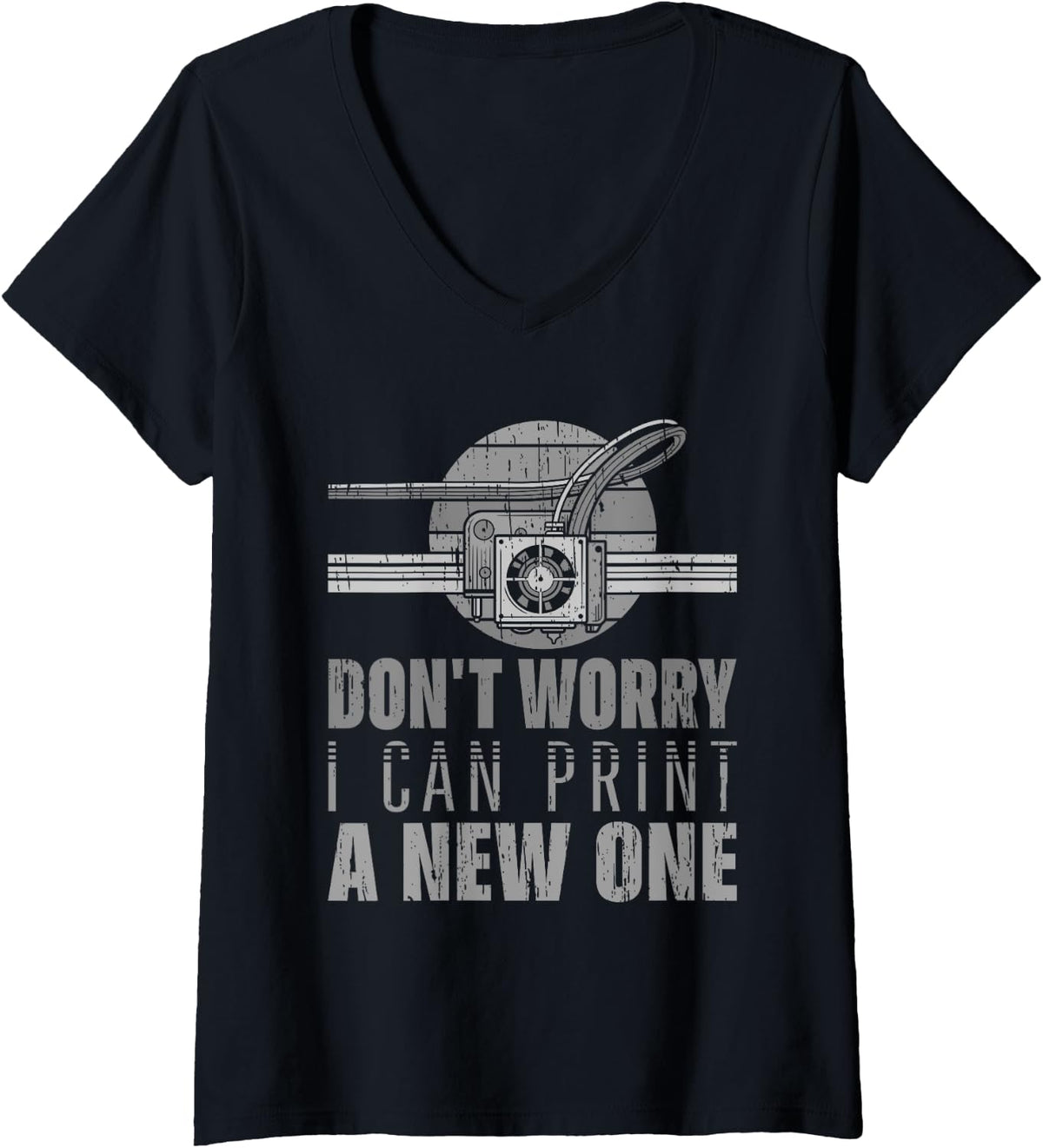 Womens Funny Vintage 3d Printer Filament Printing Machine Lover Gag V Neck Apparel US Trend 2