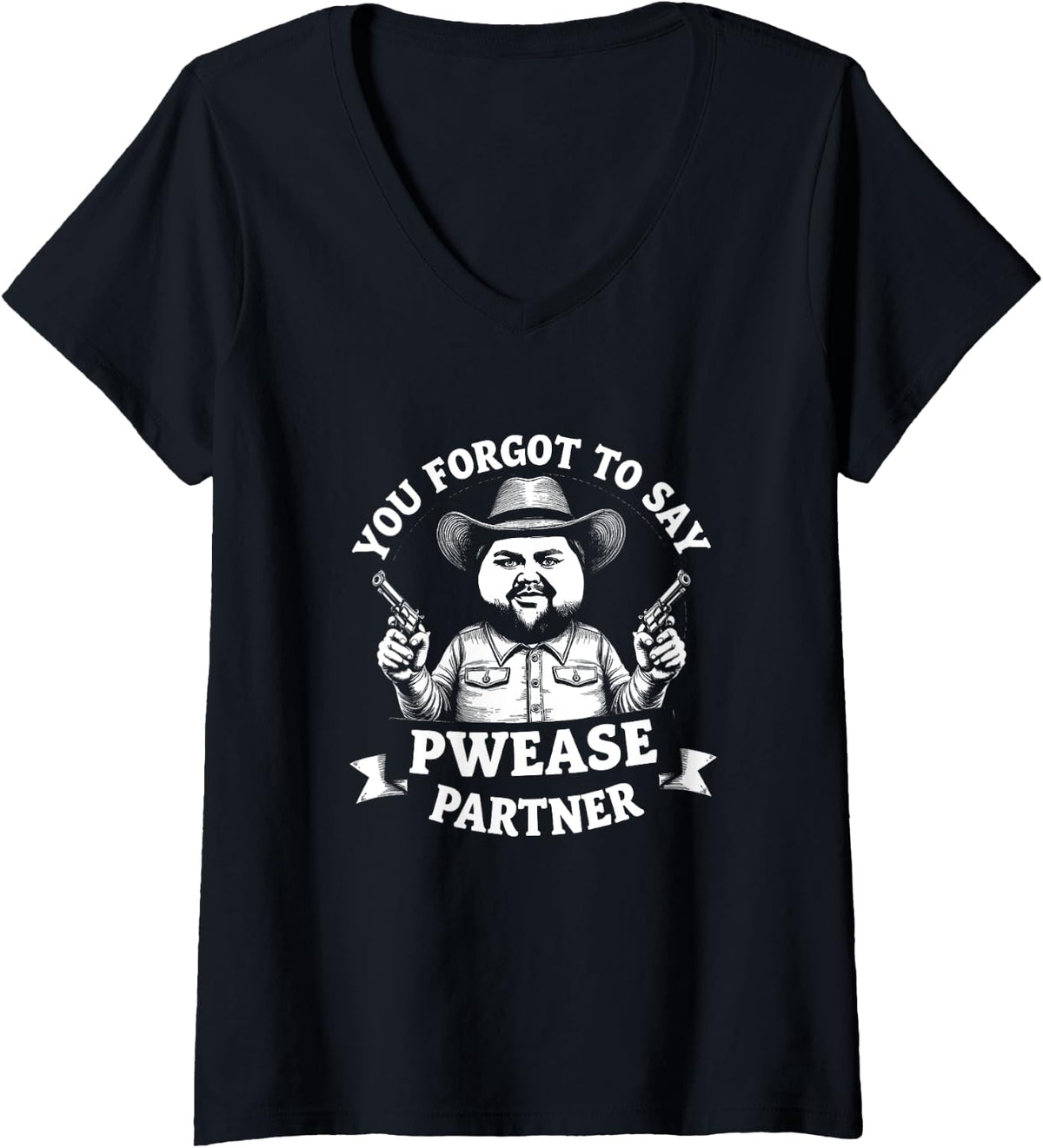 Womens You Forgot To Say Pwease Partner JD Vance Fat Meme V Neck