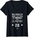 Womens JD Martinez Obsession MLBPA J D Baseball Player V Neck