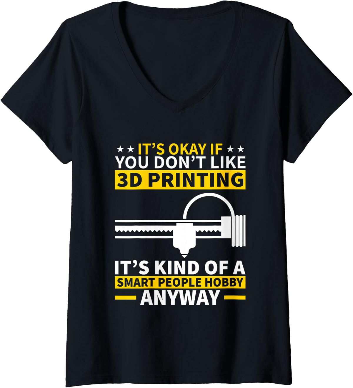 Womens 3d Printing Geek Saying For Men Women Printer Worker V Neck Apparel Everyday Wear
