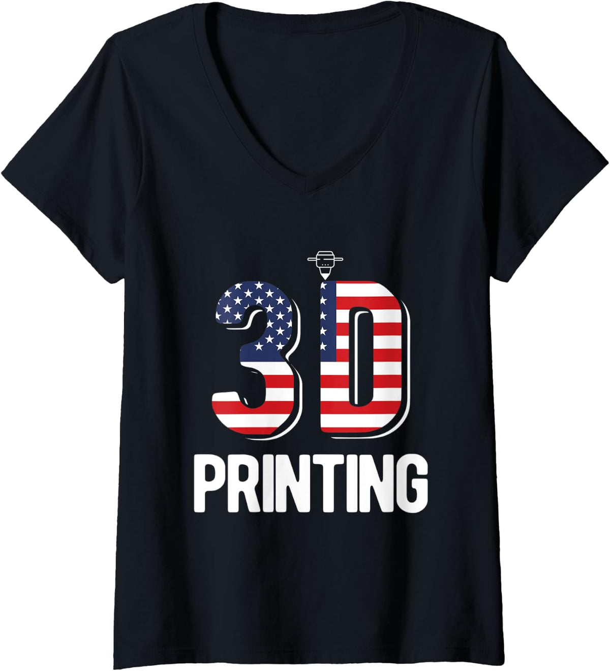 Womens Printing Printer 3d V Neck Apparel US Trend