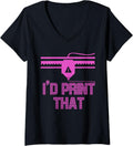 Womens I D Print That Funny Printer Geeks 3d Printing Lovers Outfit V Neck Apparel Minimal Style