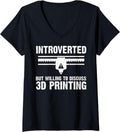 Womens Cool 3d Printing For Men Women Printer Lovers Print Geeks V Neck Apparel Minimal Style