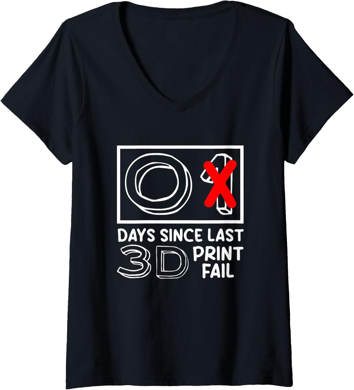 Womens Funny 3d Printing Service Business Owner Printer Lovers V Neck Apparel Clean Design 4