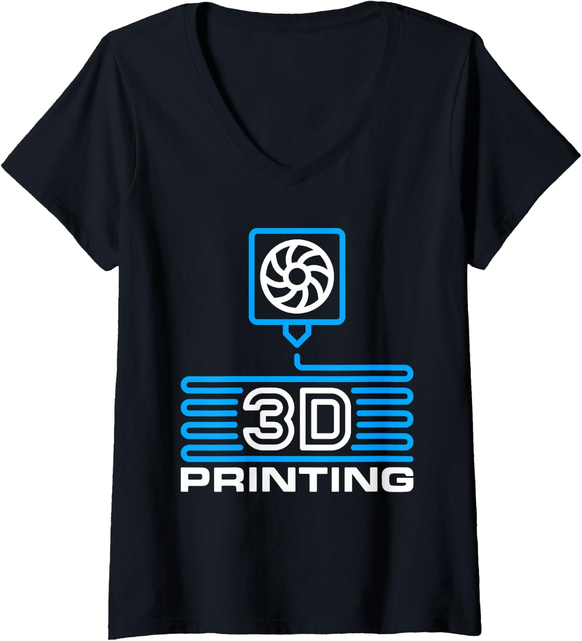 3d Printing Extruder Nozzle And Filament I Love Printers V Neck Apparel Gift Ready