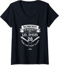 Womens Nobody Is Perfect JD Davis Funny Baseball Fan MLB Players V Neck