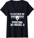 Womens Cool 3d Printing For Men Women Printer Lovers Print Geeks V Neck Apparel Everyday Wear 4