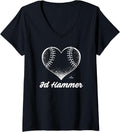 Womens Baseball Heart JD Hammer Prospect Fan Gear V Neck