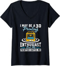 3d Print Enthusiast Machine Filament Funny Printing V Neck Apparel Premium Print
