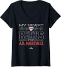 Womens My Heart Beats For J D Martinez V Neck